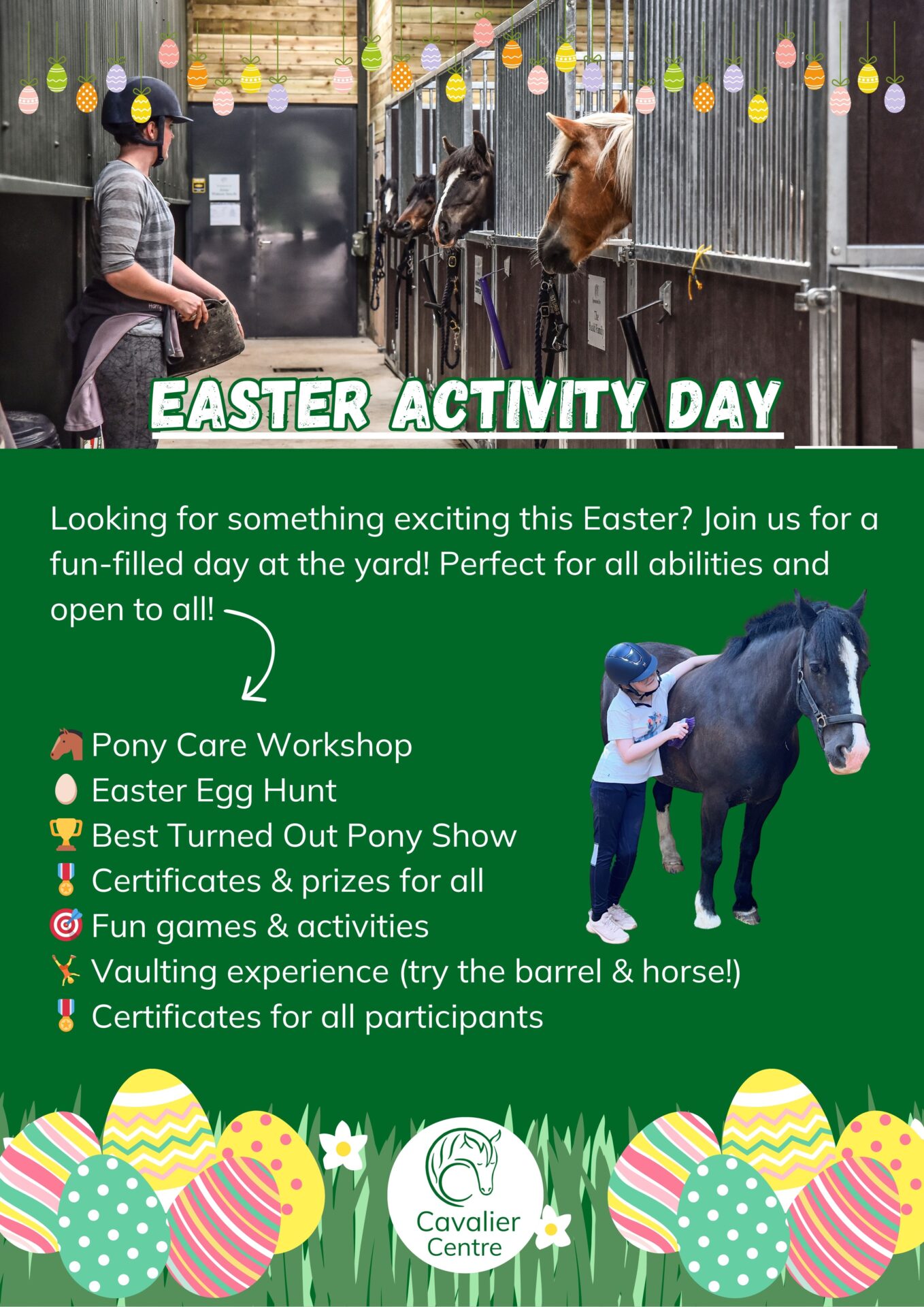 Children's Easter Activity Day at The Cavalier Centre in Much Wenlock, Shropshire.